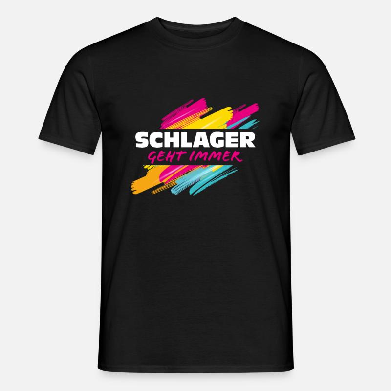 Schlager - Männer T-Shirt - Schwarz