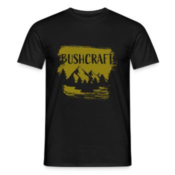 Survival Bushcraft - Männer T-Shirt - Schwarz - Vorne - AI Model Male 178 light (178cm)