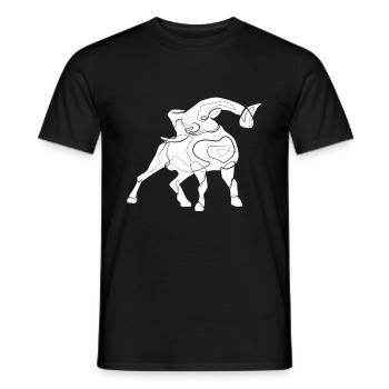 Widder - Männer T-Shirt - Schwarz - Vorne - AI Model Male 178 light (178cm)