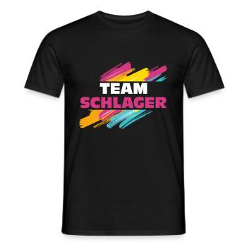 Schlager Gruppe - Männer T-Shirt - Schwarz - Vorne - AI Model Male 178 light (178cm)