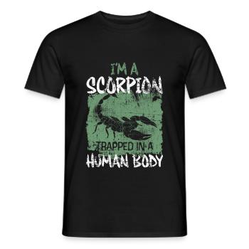 Scorpion - T-shirt homme - noir - Devant - AI Model Male 178 light (178cm)