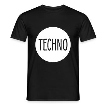 Techno - T-shirt homme - noir - Devant - AI Model Male 178 light (178cm)