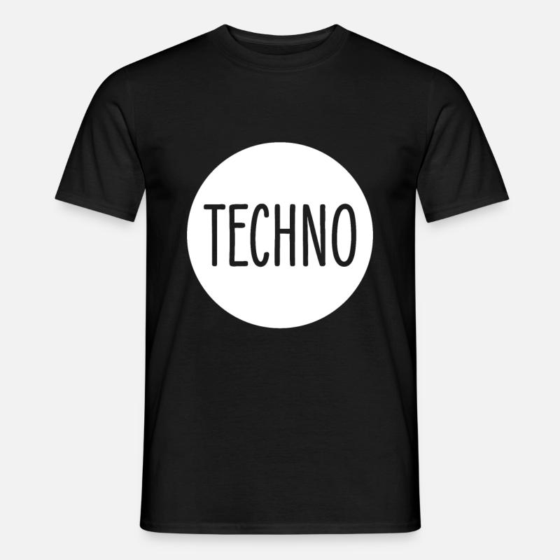 Techno - Männer T-Shirt - Schwarz