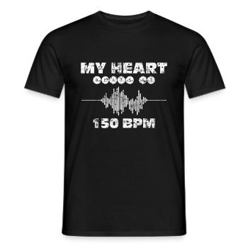 Musique techno - T-shirt homme - noir - Devant - AI Model Male 178 light (178cm)