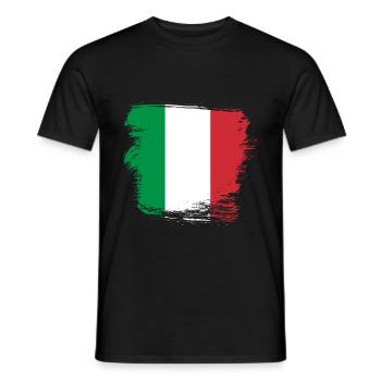 Italien Flagge - Männer T-Shirt - Schwarz - Vorne - AI Model Male 178 light (178cm)