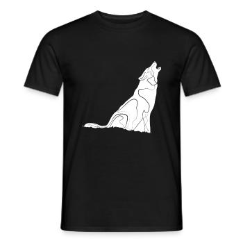 Wolf - T-shirt homme - noir - Devant - AI Model Male 178 light (178cm)