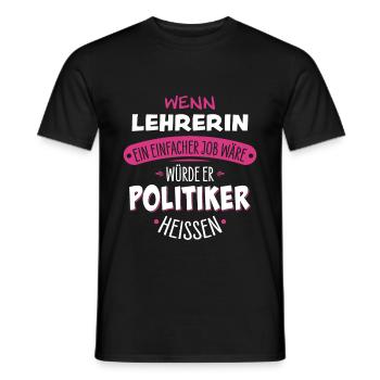 Lehrerin - Männer T-Shirt - Schwarz - Vorne - AI Model Male 178 light (178cm)