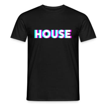 House - T-shirt homme - noir - Devant - AI Model Male 178 light (178cm)