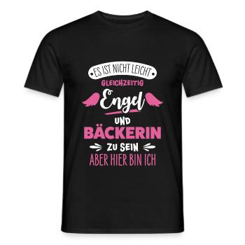 Pâtissière Boulanger - T-shirt homme - noir - Devant - AI Model Male 178 light (178cm)