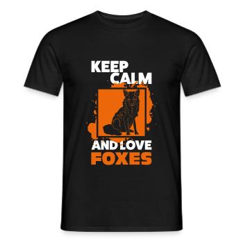 Foxes Fox - Men's T-Shirt - black - Front - AI Model Male 178 light (178cm)