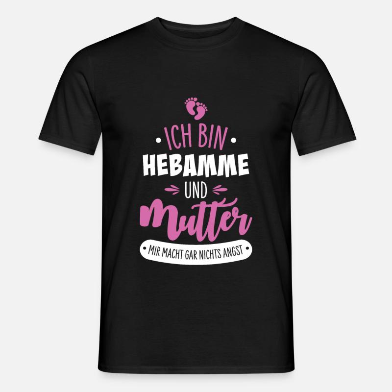 Hebamme Mutter - Männer T-Shirt - Schwarz