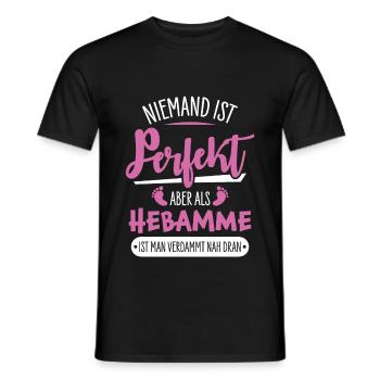 Sage-femme - T-shirt homme - noir - Devant - AI Model Male 178 light (178cm)