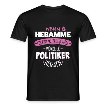 Sage-femme - T-shirt homme - noir - Devant - AI Model Male 178 light (178cm)