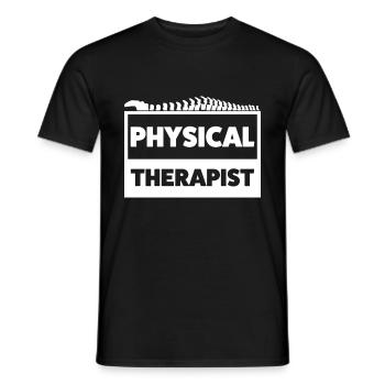 Physiotherapist - Men's T-Shirt - black - Front - AI Model Male 178 light (178cm)