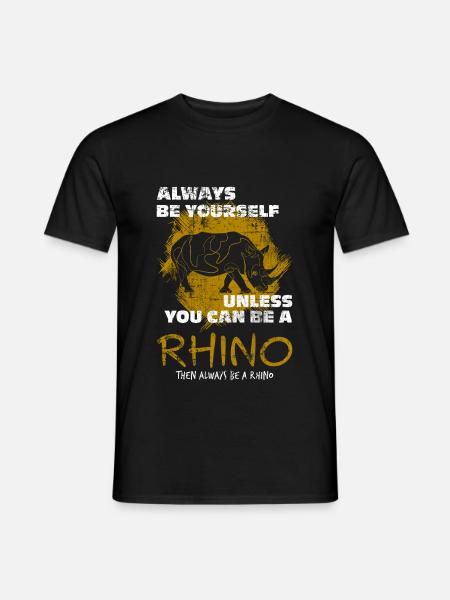Rhinoceros - Men's T-Shirt - black