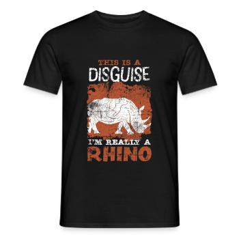 Rhinoceros - Men's T-Shirt - black - Front - AI Model Male 178 light (178cm)