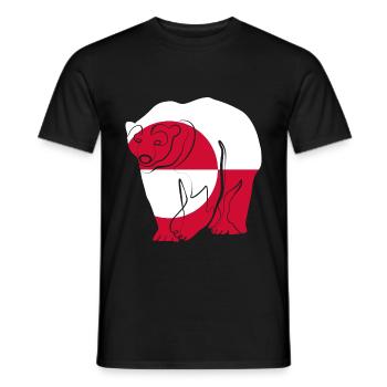 Greenland - Men's T-Shirt - black - Front - AI Model Male 178 light (178cm)