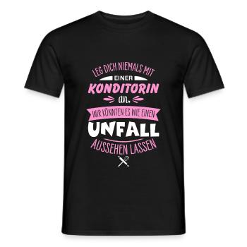 Konditorin - Männer T-Shirt - Schwarz - Vorne - AI Model Male 178 light (178cm)