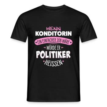 Konditorin - Männer T-Shirt - Schwarz - Vorne - AI Model Male 178 light (178cm)
