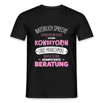 Konditorin - Männer T-Shirt - Schwarz - Vorne - AI Model Male 178 light (178cm)