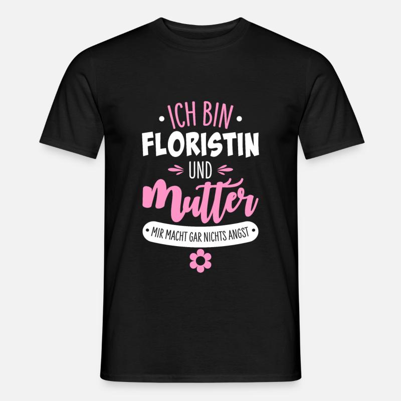 Floristin Mutter - Männer T-Shirt - Schwarz