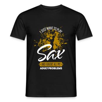 Saxophone - T-shirt homme - noir - Devant - AI Model Male 178 light (178cm)