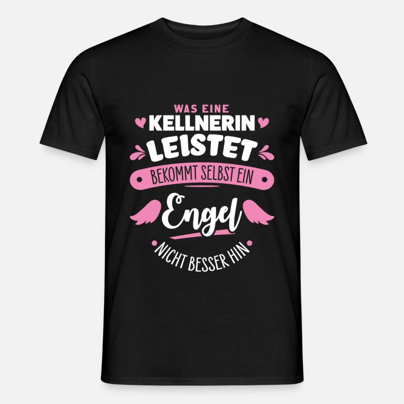 Kellnerin - Männer T-Shirt - Schwarz