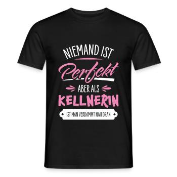 Kellnerin - Männer T-Shirt - Schwarz - Vorne - AI Model Male 178 light (178cm)