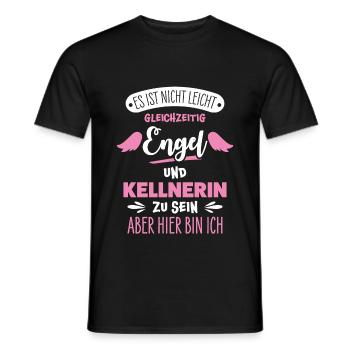 Kellnerin - Männer T-Shirt - Schwarz - Vorne - AI Model Male 178 light (178cm)