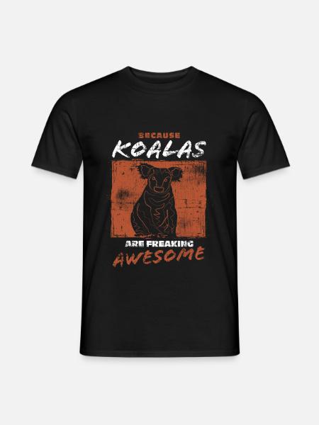 Koala - Männer T-Shirt - Schwarz