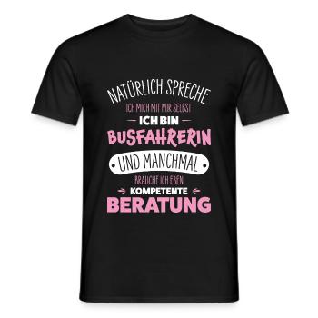 Busfahrerin - Männer T-Shirt - Schwarz - Vorne - AI Model Male 178 light (178cm)