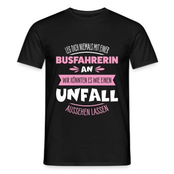 Busfahrerin - Männer T-Shirt - Schwarz - Vorne - AI Model Male 178 light (178cm)