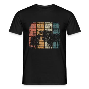 Vache Bauer - T-shirt homme - noir - Devant - AI Model Male 178 light (178cm)
