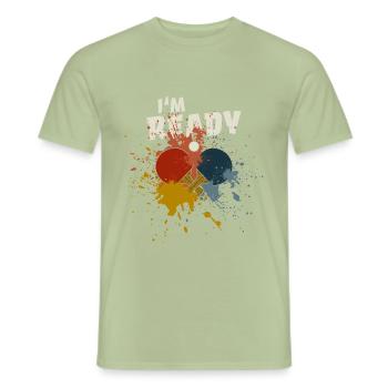 Table tennis - Men's T-Shirt - sage - Front - AI Model Male 178 light (178cm)