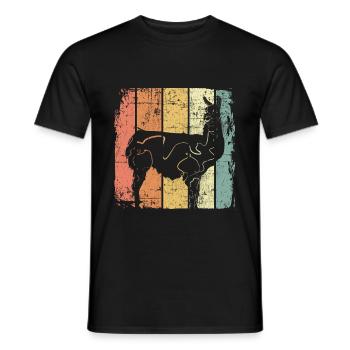 Lama - Men's T-Shirt - black - Front - AI Model Male 178 light (178cm)