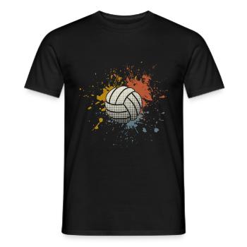 Volleyball - Männer T-Shirt - Schwarz - Vorne - AI Model Male 178 light (178cm)