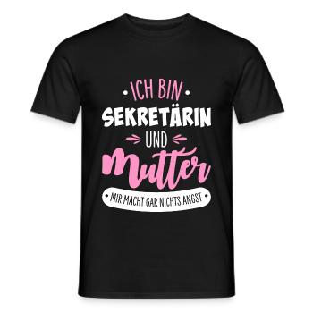 Sekretärin - Männer T-Shirt - Schwarz - Vorne - AI Model Male 178 light (178cm)