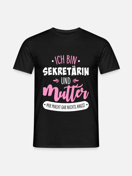 Sekretärin - Männer T-Shirt - Schwarz