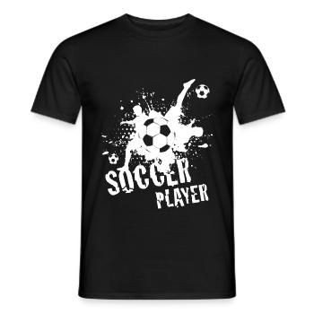 Footballeur footballeur - T-shirt homme - noir - Devant - AI Model Male 178 light (178cm)