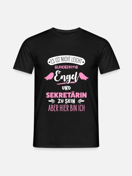 Sekretärin - Männer T-Shirt - Schwarz