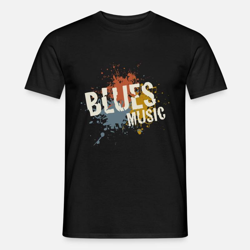 Blues - Männer T-Shirt - Schwarz