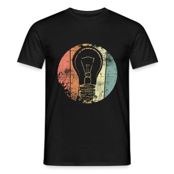 Light bulb - Men's T-Shirt - black - Front - AI Model Male 178 light (178cm)