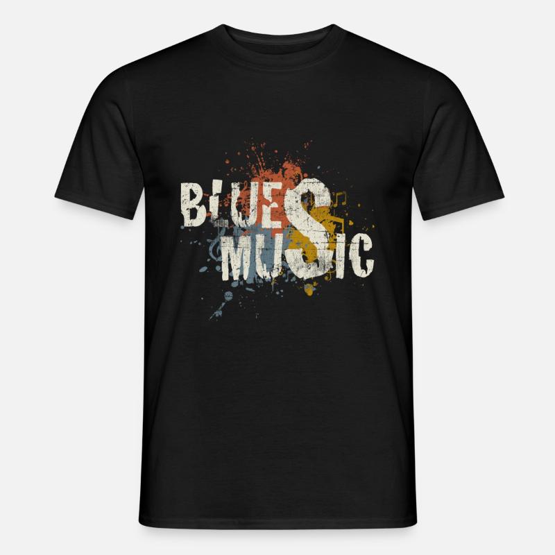 Blues - Männer T-Shirt - Schwarz