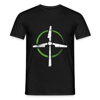 Windkraft - Männer T-Shirt - Schwarz - Vorne - AI Model Male 178 light (178cm)