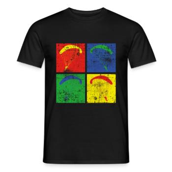 Gleitschirmfliegen - Männer T-Shirt - Schwarz - Vorne - AI Model Male 178 light (178cm)