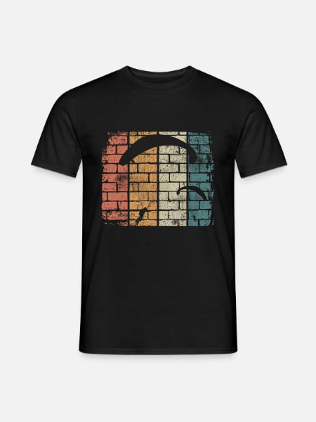 Gleitschirmflieger - Männer T-Shirt - Schwarz