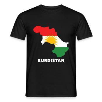 Kurdistan Flagge - Männer T-Shirt - Schwarz - Vorne - AI Model Male 178 light (178cm)