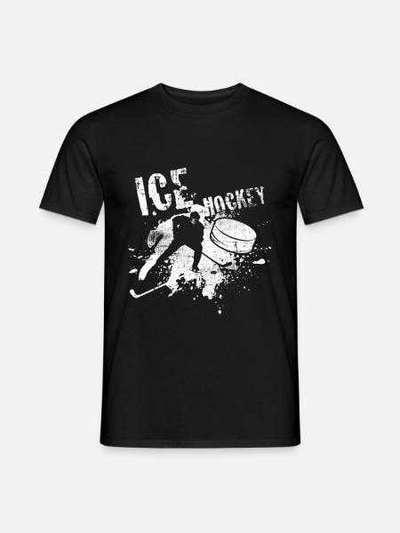 Eishockey - Männer T-Shirt - Schwarz