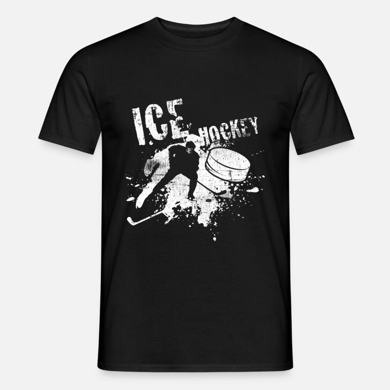 Eishockey - Männer T-Shirt - Schwarz