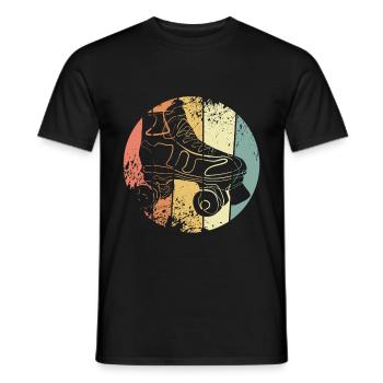Rollschuh retro Rollschuhlaufen - Männer T-Shirt - Schwarz - Vorne - AI Model Male 178 light (178cm)